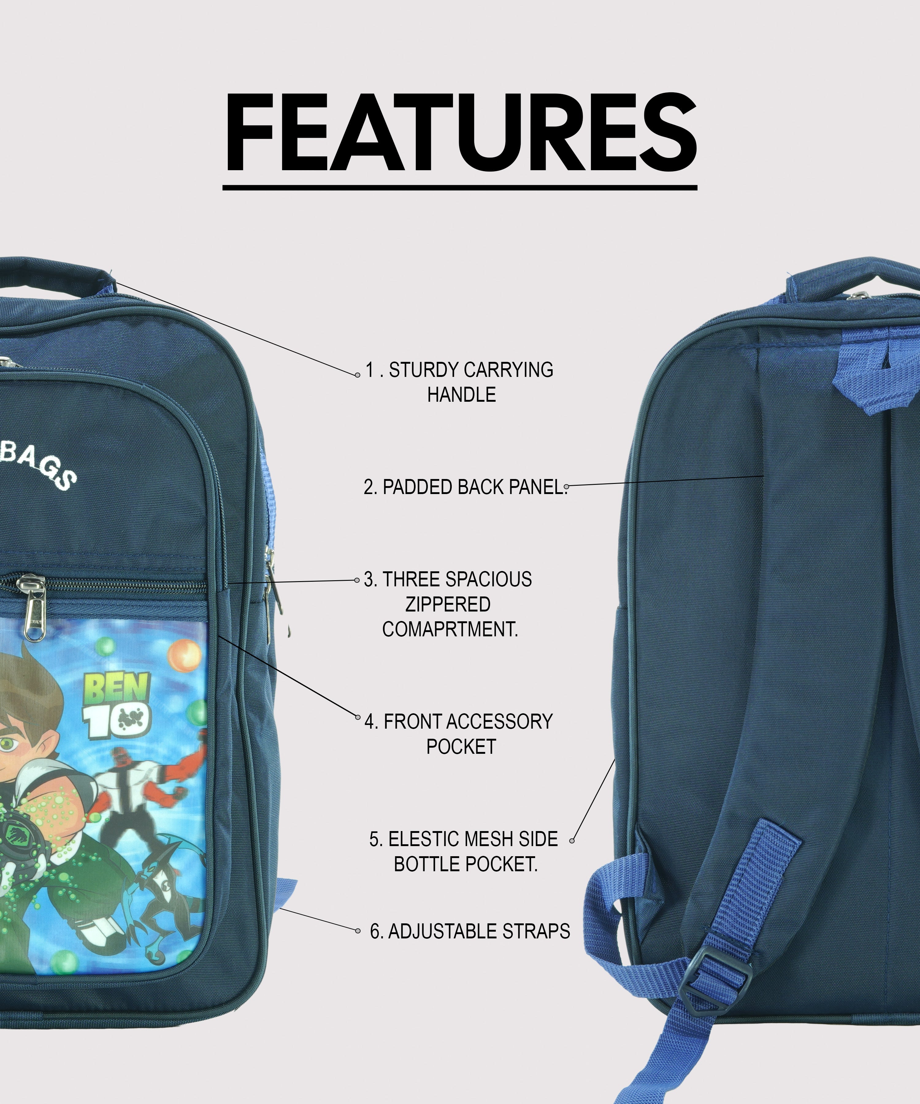 Children Ben 10 School Bag