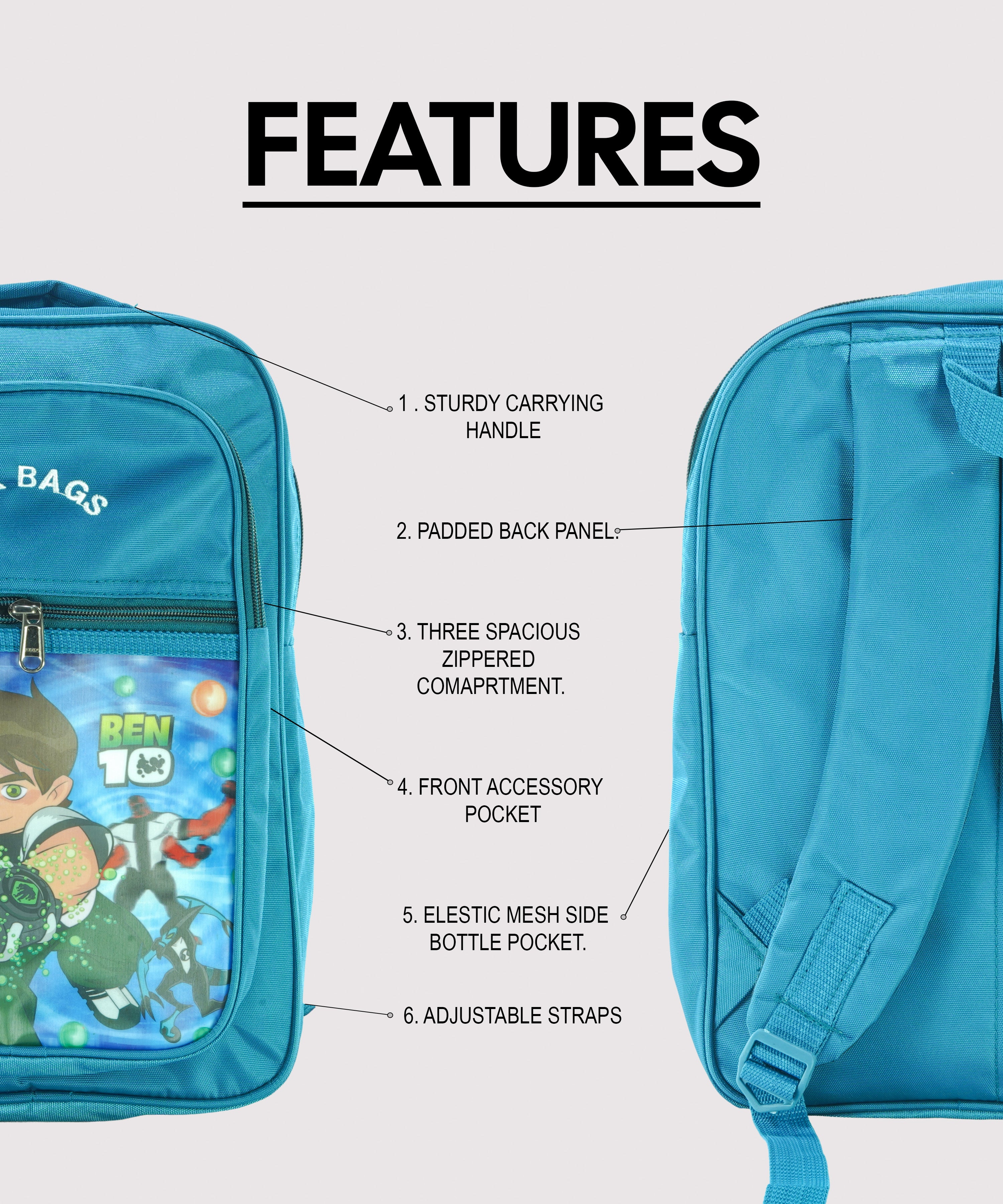 Children Ben 10 School Bag