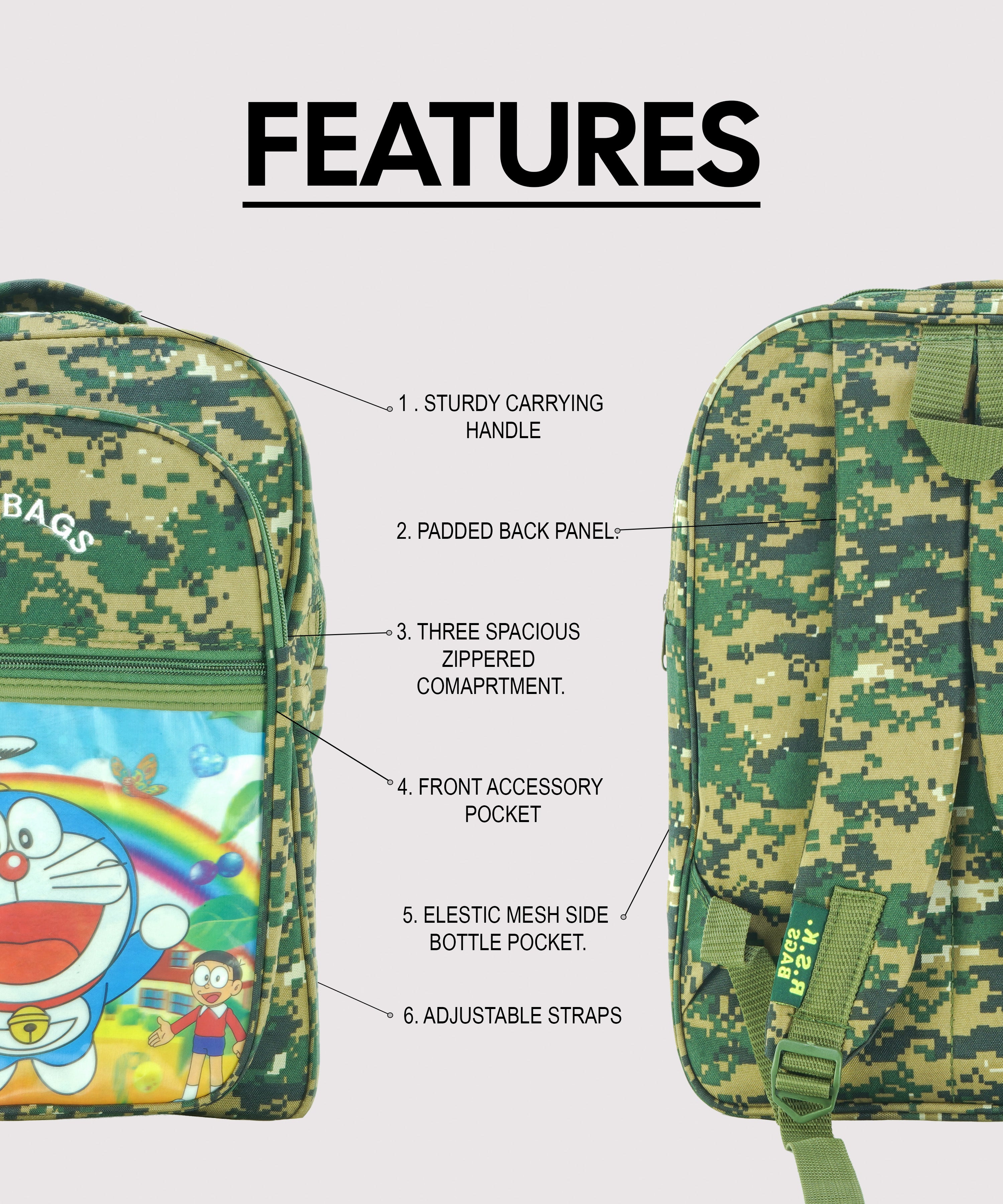 Children's Doremon  School Bag
