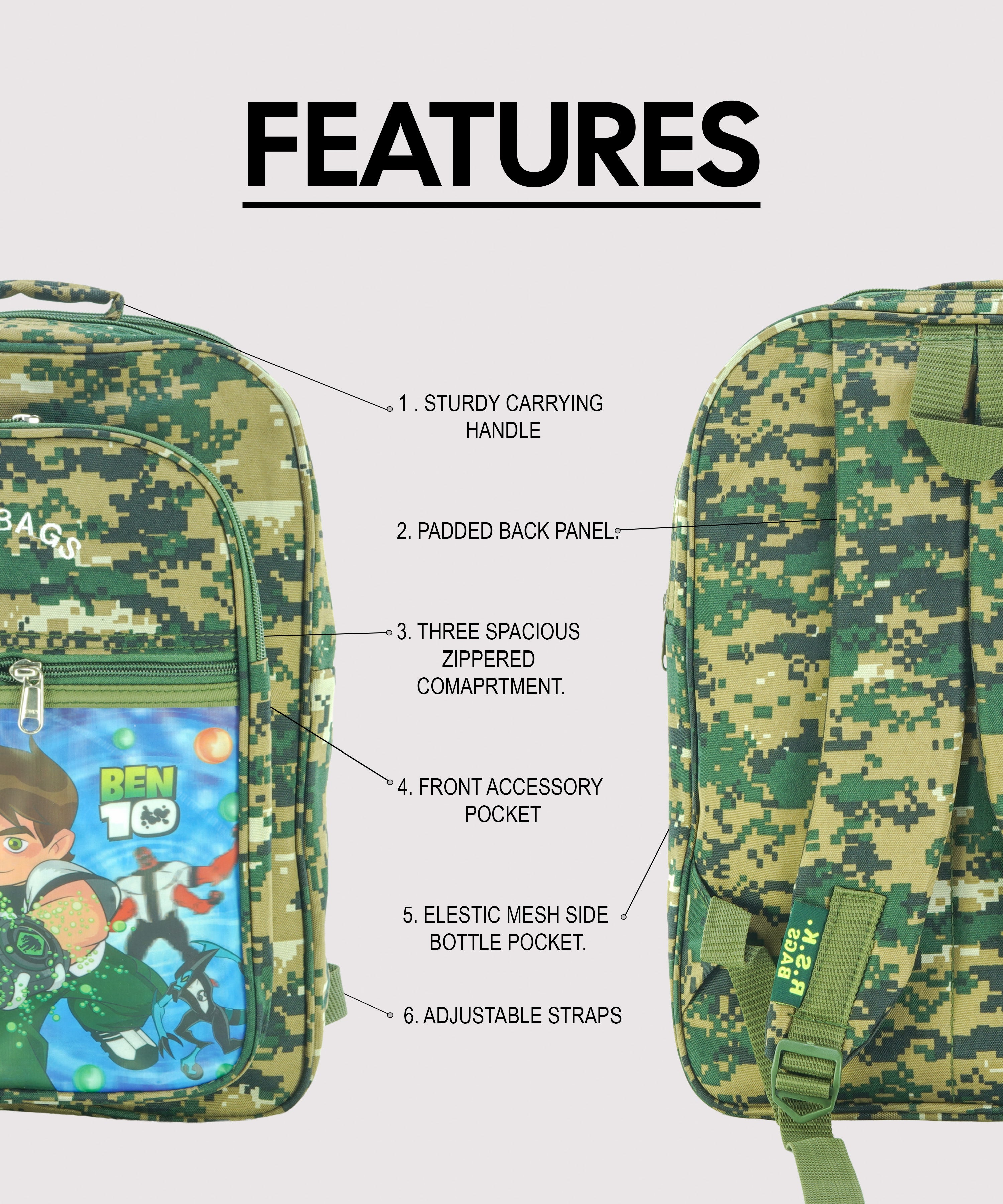 Children Motu Patlu School Bag