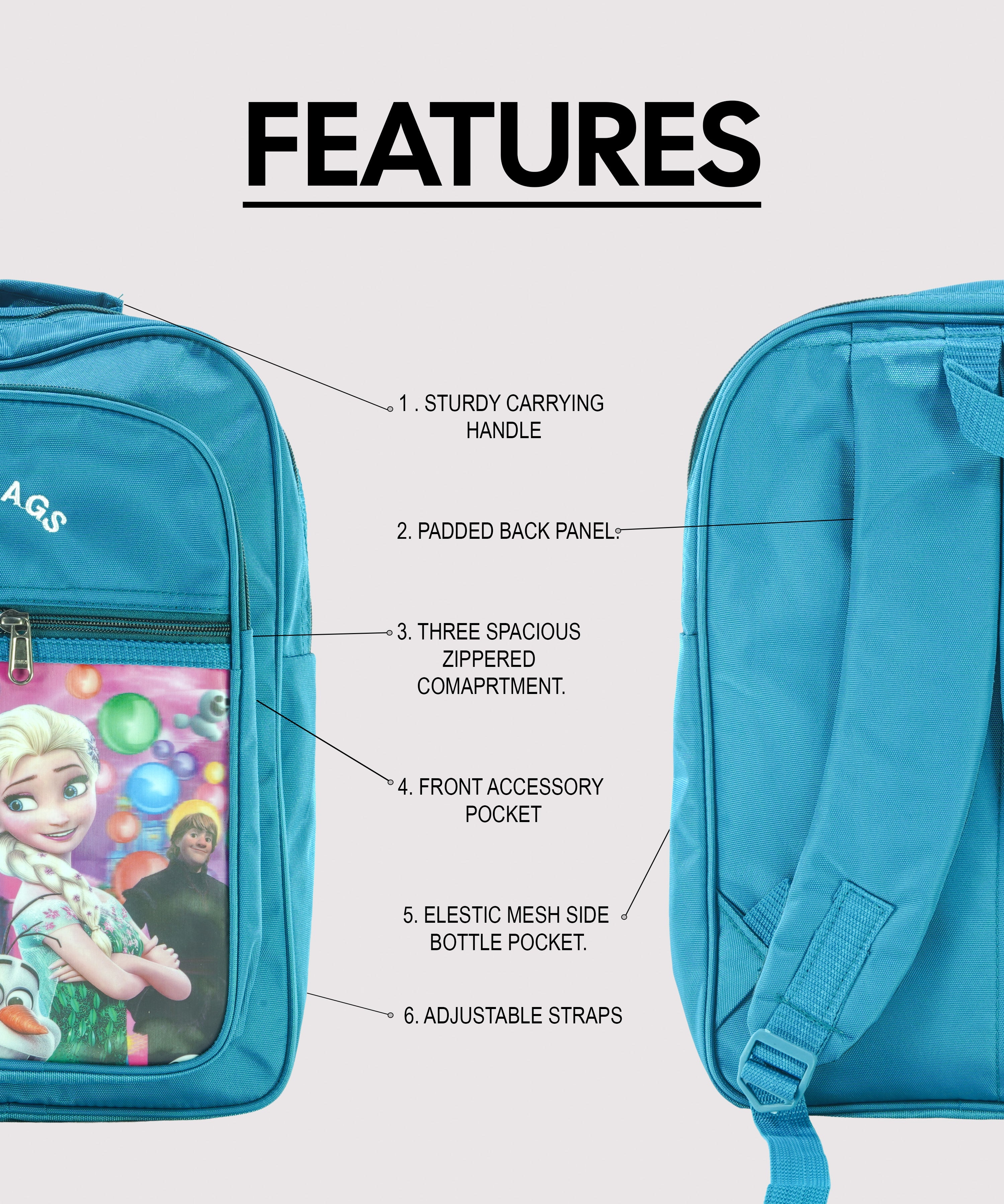 Children Princess School Bag