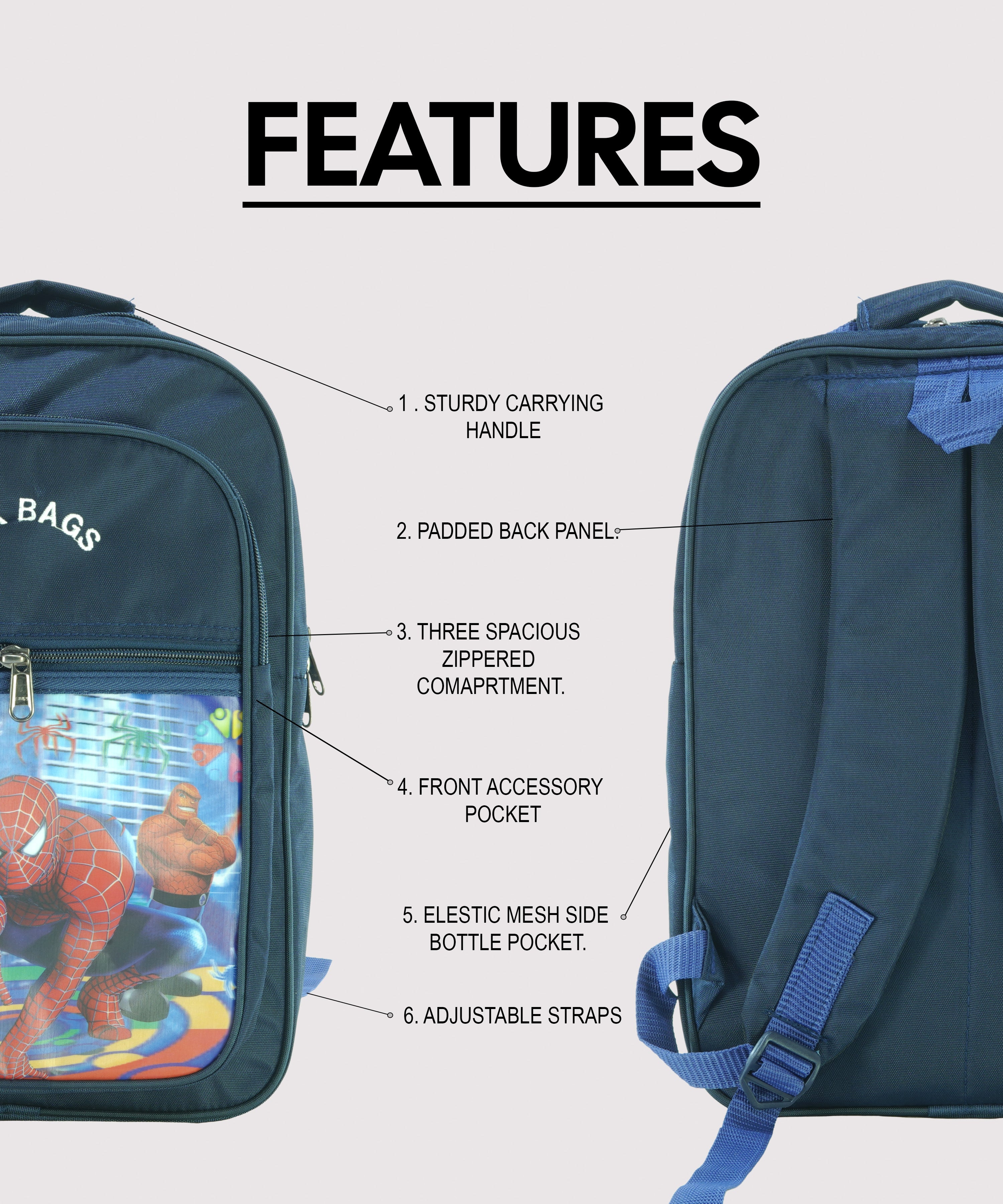 Children Spider-Man School Bag